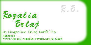 rozalia brlaj business card